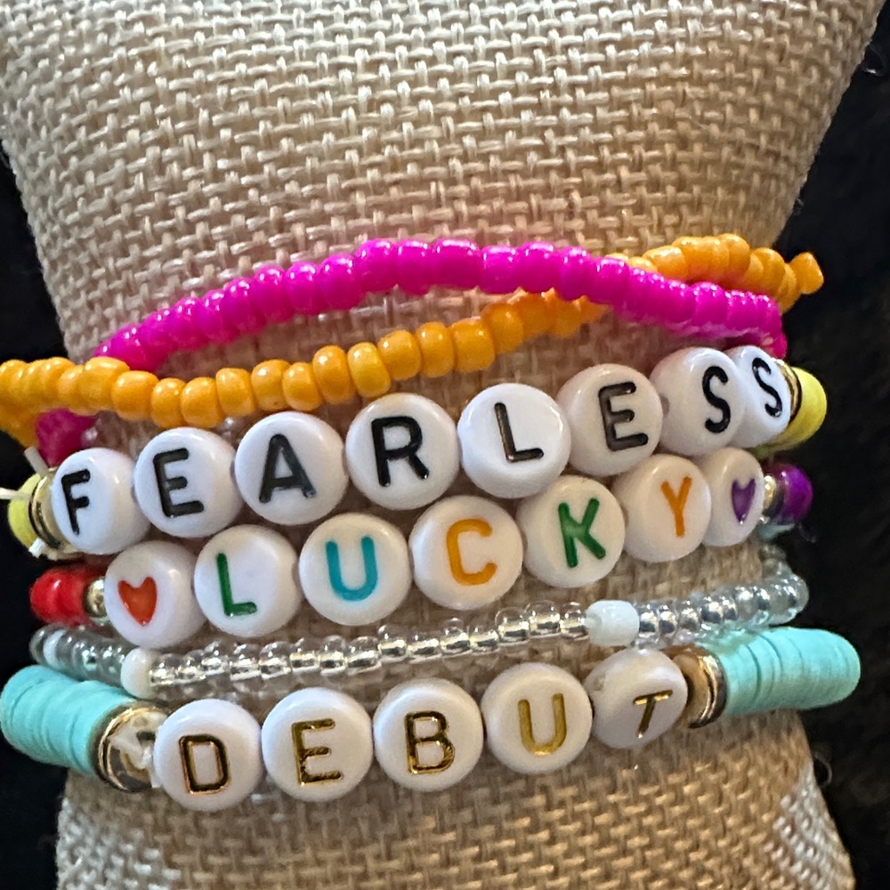 Colorful Beaded Kids Bracelets Set Taylor Swift